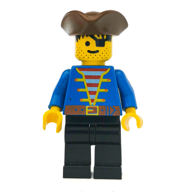 Pirate — veste bleue, jambes noires, tricorne brun (Pirate - Blue Jacket, Black Legs, Brown Tricorne)