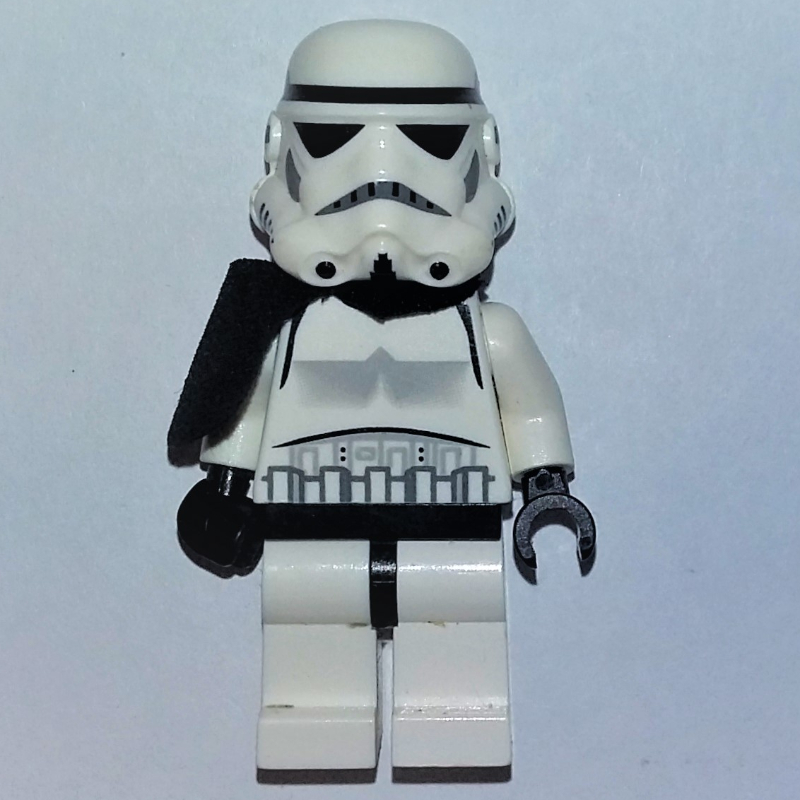 Stormtrooper, tête noire uni, épaulière et support de cou (Stormtrooper, Plain Black Head, Pauldron and Neck Bracket)
