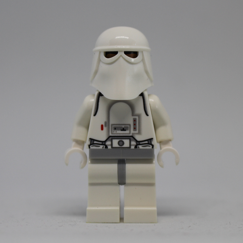 Soldat des neiges, hanches gris bleuté clair, tête noire imprimée, mains blanches (Snowtrooper, Light Bluish Gray Hips, Printed Black Head, White Hands)