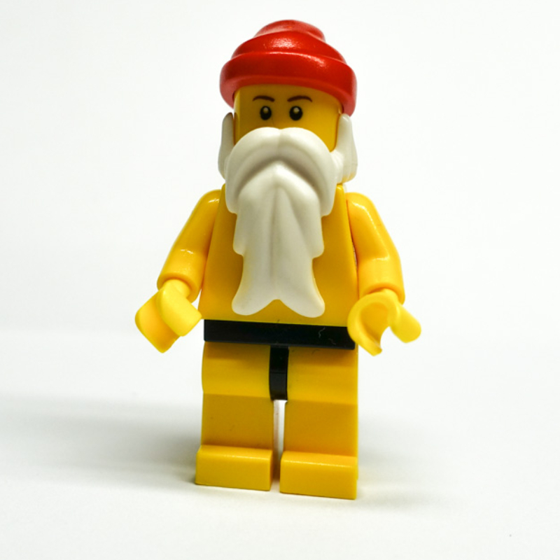 Père Noël, jaune uni, hanches noires (Santa, Plain Yellow, Black Hips)