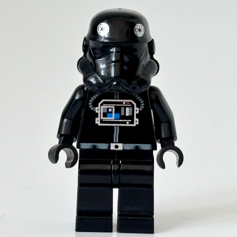 Pilote TIE, jambes lisses, tête noire lisse (30408 casque) (TIE Pilot, Plain Legs, Plain Black Head (30408 Helmet))