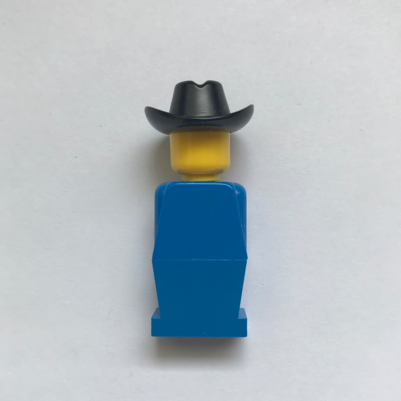 Torse bleu LEGOLAND, jambes bleues, chapeau de cowboy bleu (LEGOLAND Blue Torso, Blue Legs, Blue Cowboy Hat)