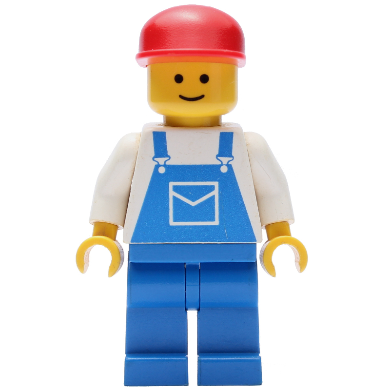 Homme, salopette bleue, casquette rouge (3626a tête) (Man, Blue Overalls, Red Cap (3626a Head))