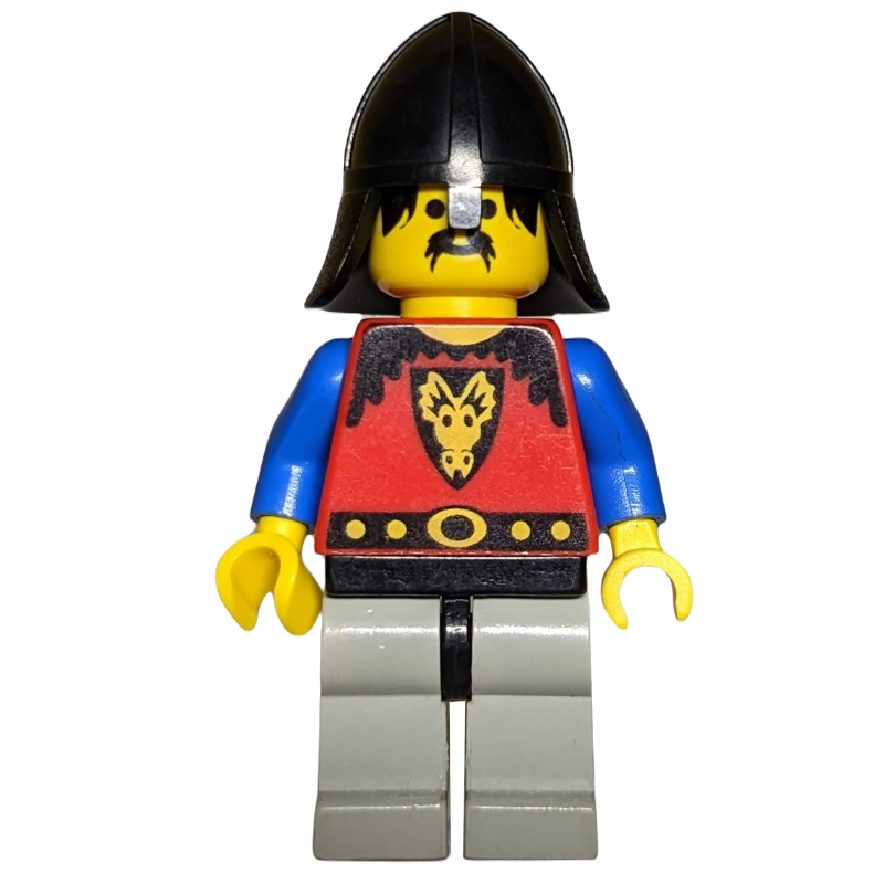 Chevalier (chevaliers dragon) - jambes gris clair, hanches noires (Knight (Dragon Knights) - Light Gray Legs, Black Hips)