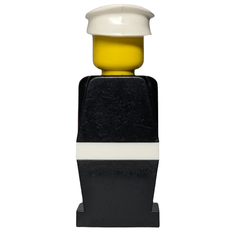 LEGOLAND police - noir, chapeau blanc, ceinture blanche (LEGOLAND Police - Black, White Hat, White Belt)