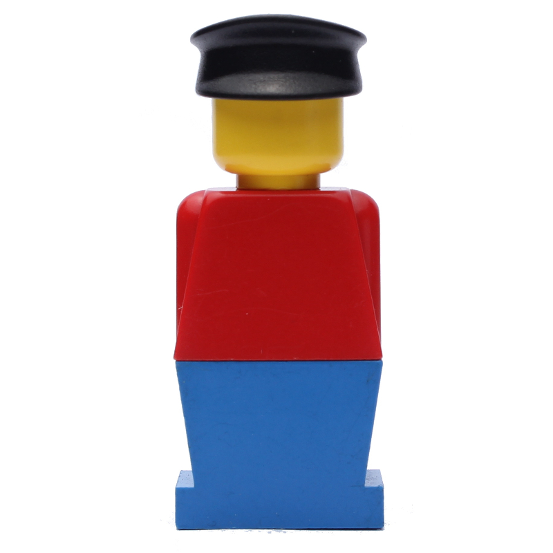 LEGOLAND torse rouge, jambes bleues, chapeau noir (LEGOLAND Red Torso, Blue Legs, Black Hat)