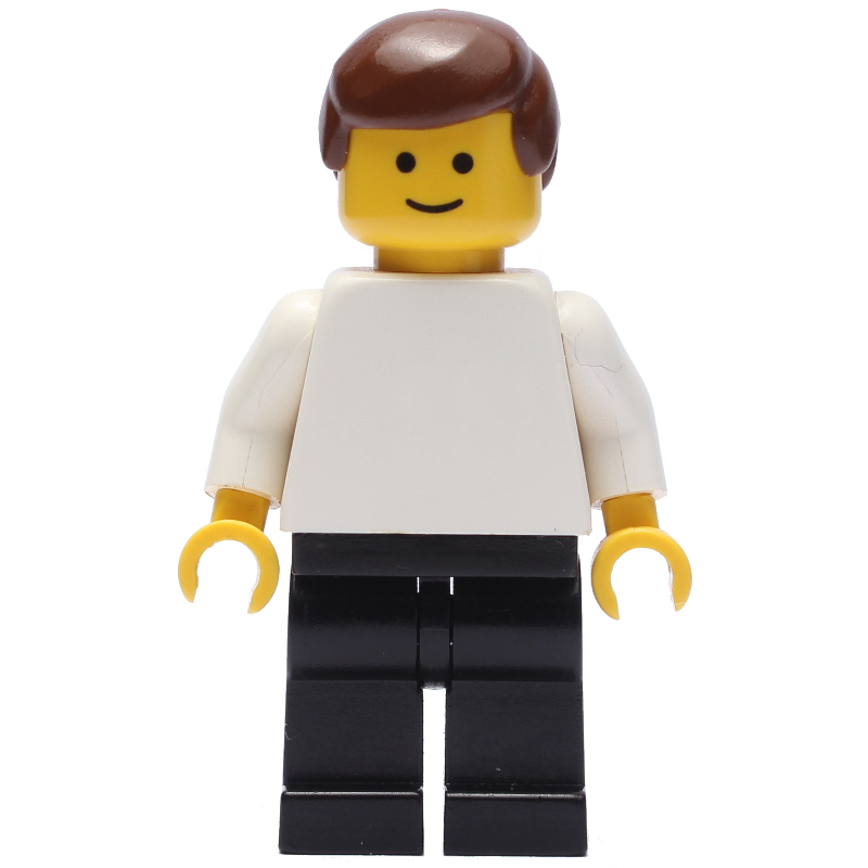Homme - torse blanc, jambes noires cheveux bruns (Man - White Torso, Black Legs Brown Hair)