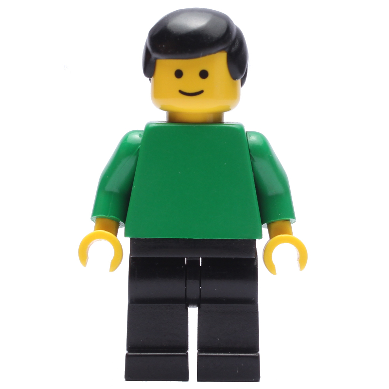Arbitre de football / joueurs de ligne, torse vert, jambes noires (Soccer Referee / Linesmen, Green Torso, Black Legs)