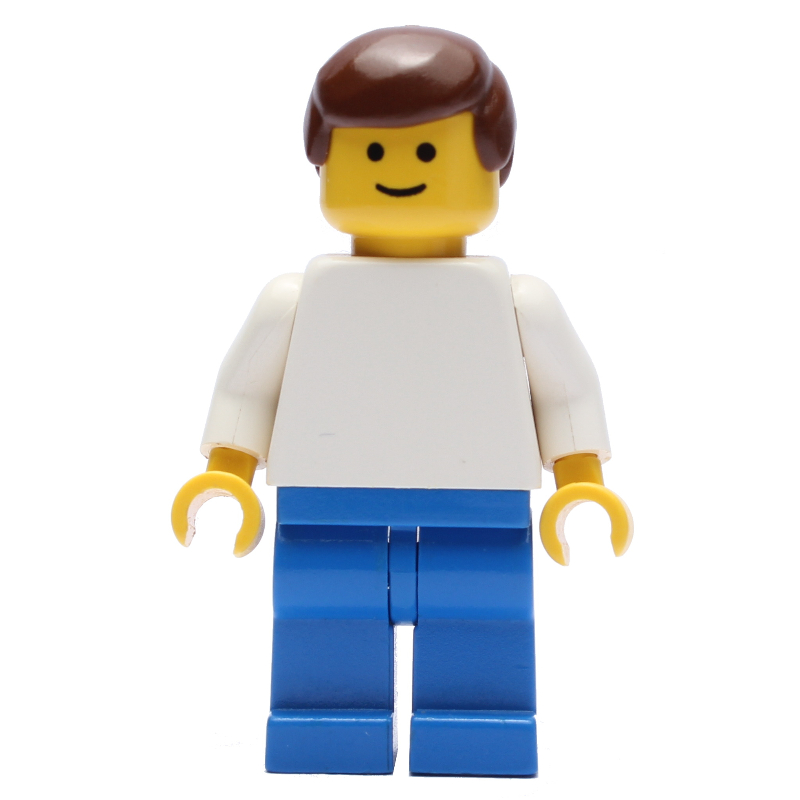 Torse blanc de joueur de football, jambes bleues, cheveux bruns, visage standard (Soccer Player White Torso, Blue Legs, Brown Hair, Standard Face)