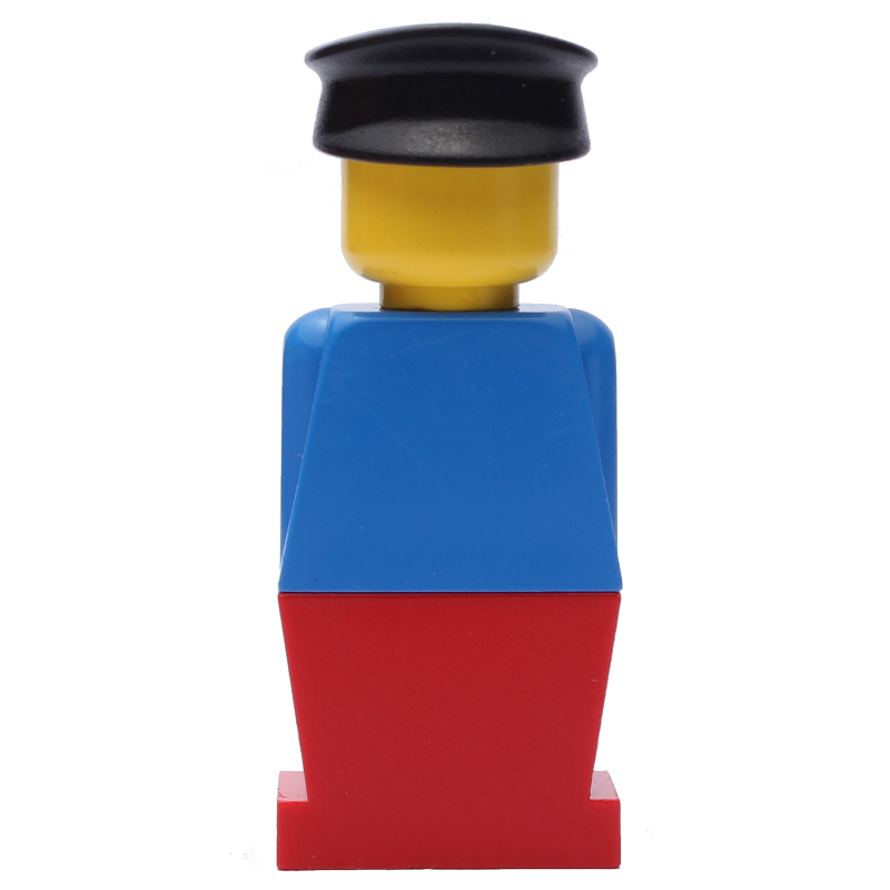 LEGOLAND bleu torse, jambes rouges, chapeau noir (LEGOLAND Blue Torso, Red Legs, Black Hat)