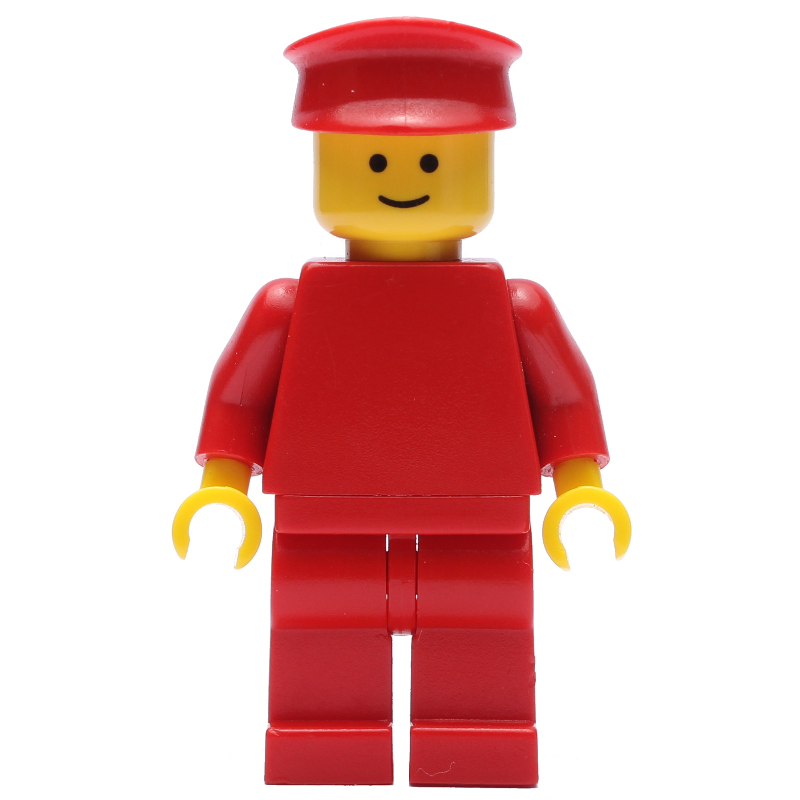 Homme, rouge uni, chapeau rouge (Man, Plain Red, Red Hat)