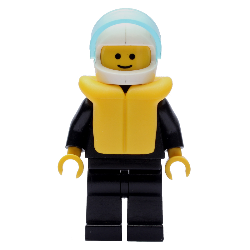 Homme, noir uni, casque et visière (Man, Plain Black, Helmet and Visor)