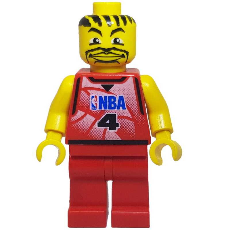 Joueur de basket-ball, torse rouge, jambes rouges non-ressort #4 (Basketball Player, Red Torso, Red Non-spring Legs #4)