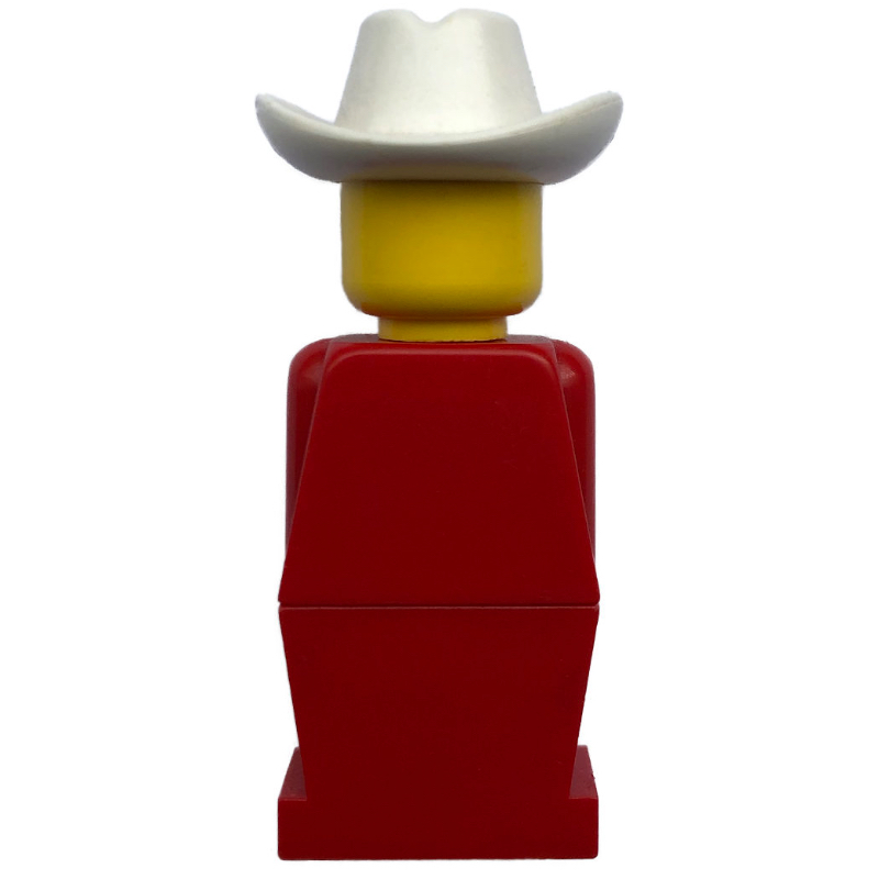 LEGOLAND rouge avec chapeau de cowboy blanc (LEGOLAND Red with White Cowboy Hat)