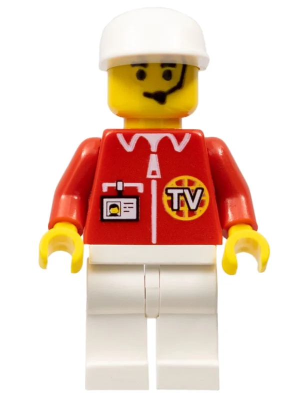 Cameraman - torse rouge, jambes blanches, casquette blanche (Cameraman - Red Torso, White Legs, White Cap)