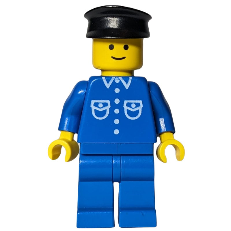 Chemise torse bleu, jambes bleues, chapeau noir (Blue Torso Shirt, Blue Legs, Black Hat)