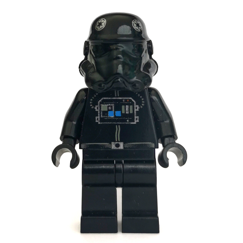 Pilote TIE, jambes sans motif, tête brune sans motif (TIE Pilot, Plain Legs, Plain Brown Head)