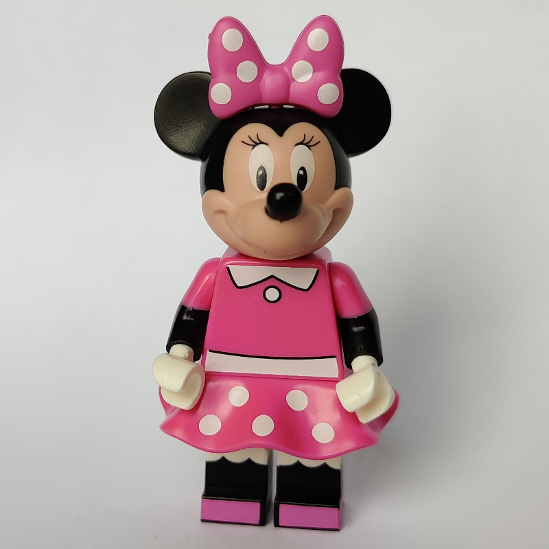 Minnie souris avec rose foncé avec des taches blanches robe et arc (CMF) (Minnie Mouse with Dark Pink with White Spots Dress and Bow (CMF))