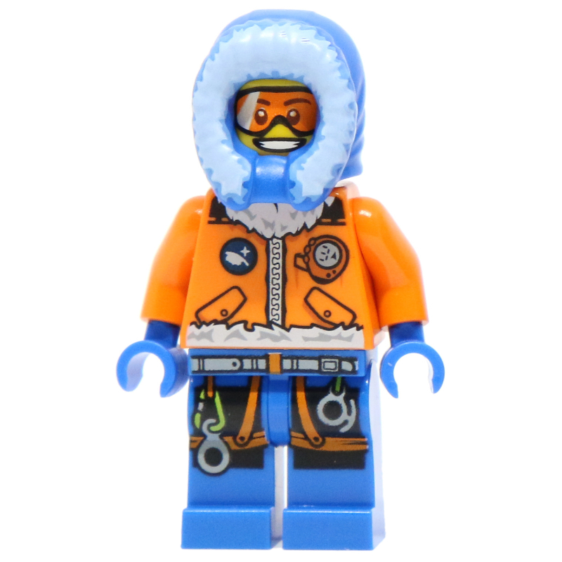 Explorateur arctique, capuche, lunettes orange imprimées (Arctic Explorer, Hood, Printed Orange Goggles)