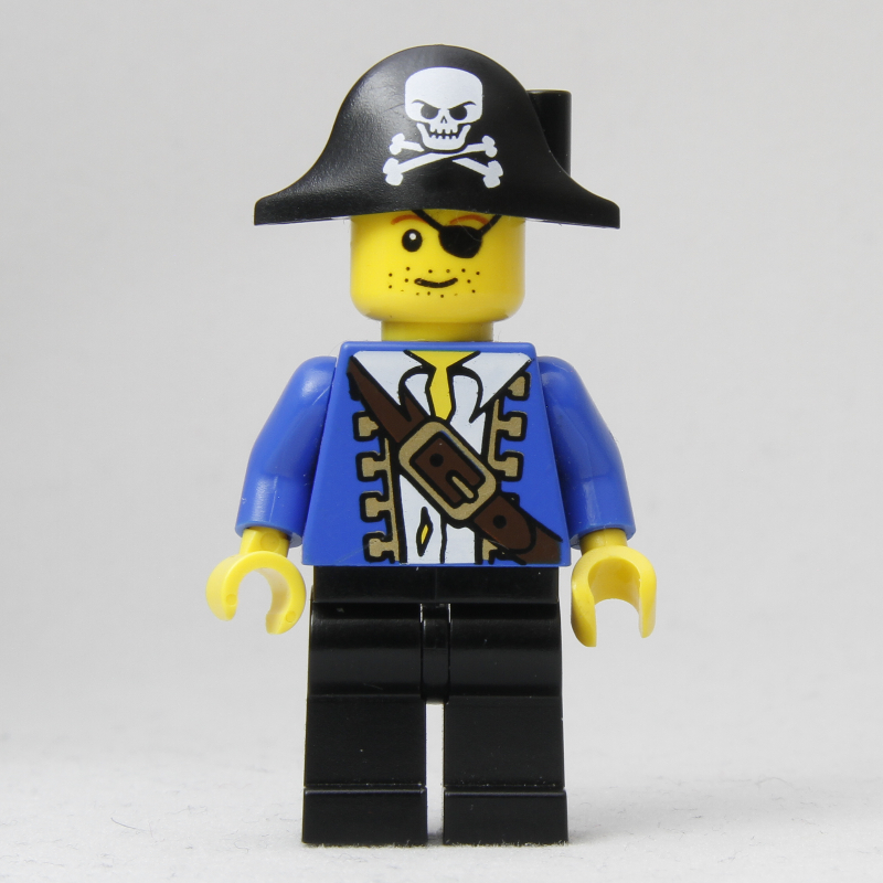 Pirate - veste bleue, jambes noires, bicorne noire (Pirate - Blue Jacket, Black Legs, Black Bicorne)