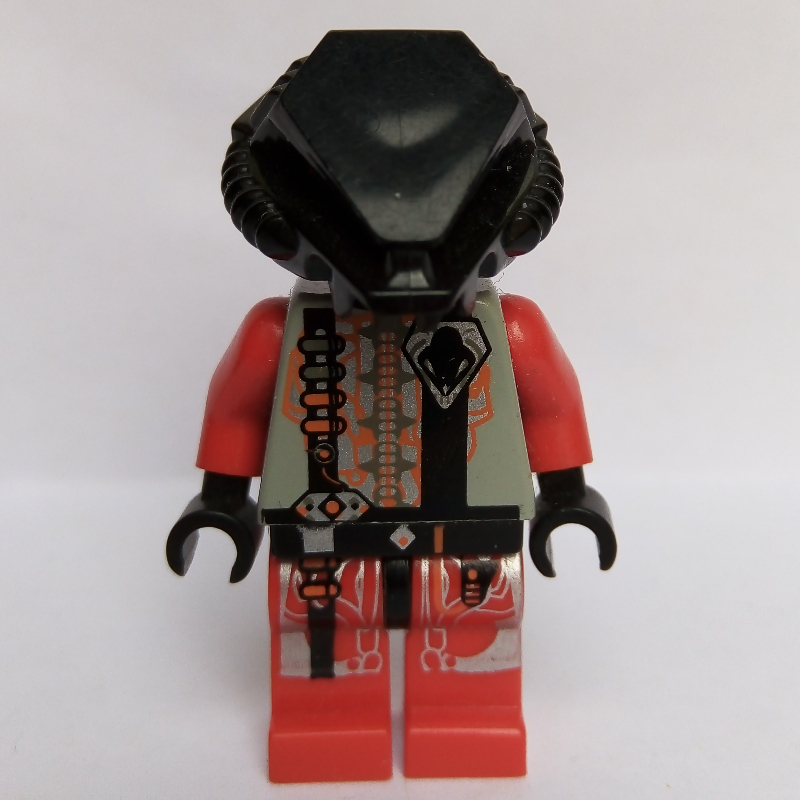 Ovni alien, rouge, casque noir uni (UFO Alien, Red, Plain Black Helmet)