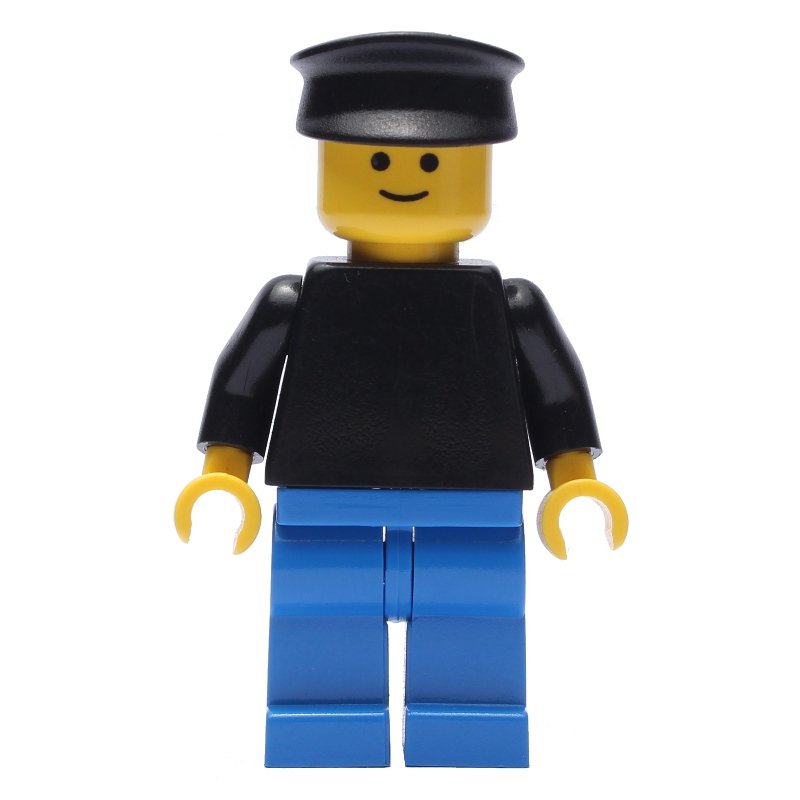 Homme - torse noir, pantalon bleu (Man - Black Torso, Blue Pants)