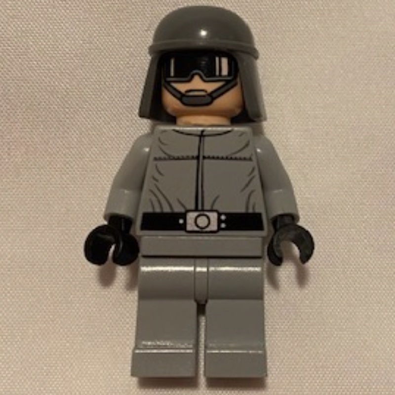 Pilote impérial d’AT-ST, casque sans motif, visière avec motif imprimé (Imperial AT-ST Driver, Plain Helmet, Printed Visor)