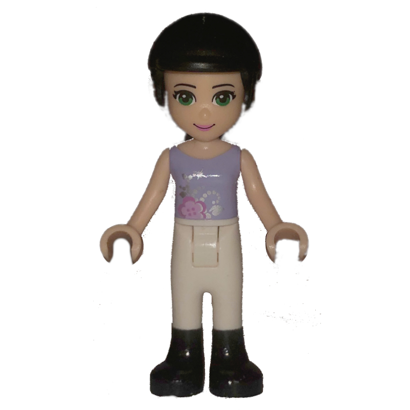 Emma — haut lavande, pantalon blanc (Emma - Lavender Top, White Trousers)