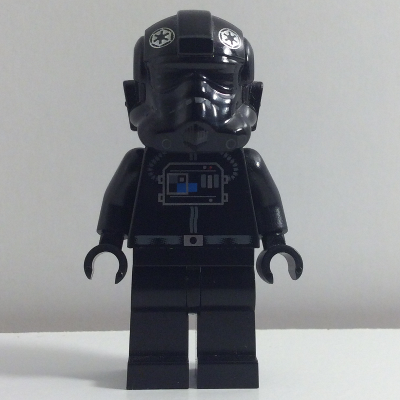 Pilote TIE, jambes unies, tête noire unie (87556 casque) (TIE Pilot, Plain Legs, Plain Black Head (87556 Helmet))