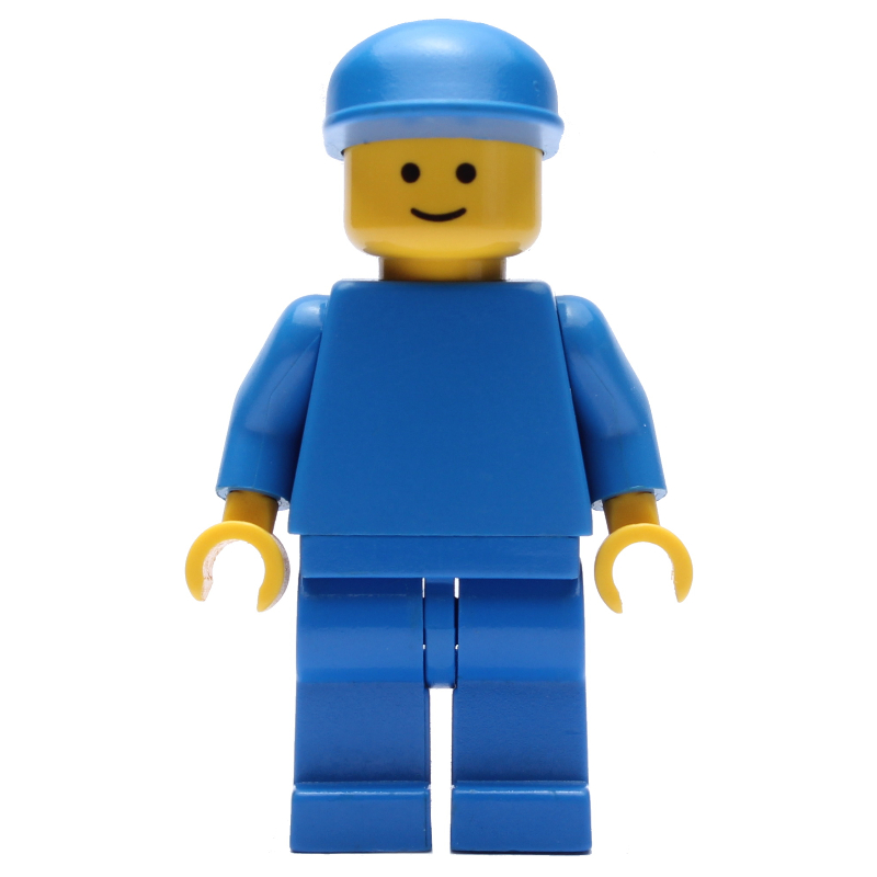 Homme, uni bleu, casquette bleue (Man, Plain Blue, Blue Cap)