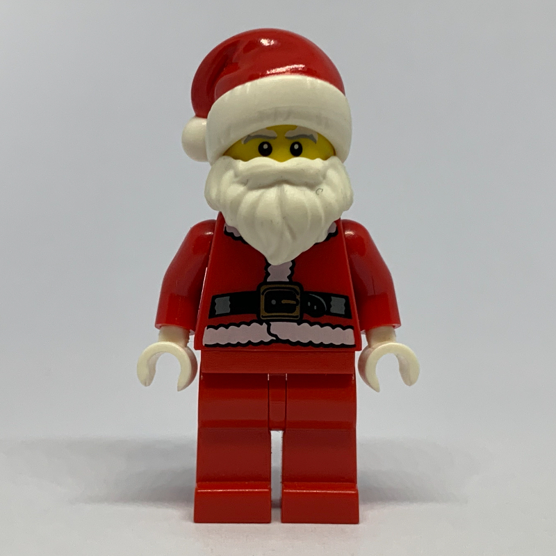 Père Noël, manteau et ceinture, jambes rouges sans motif, chapeau de père Noël (3626b tête) (CMF) (Santa, Coat and Belt, Plain Red Legs, Santa Hat (3626b Head) (CMF))