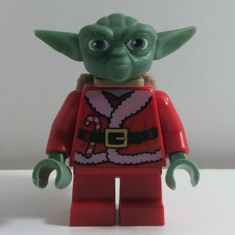 Yoda, Sand Green Head, Santa Outfit, Backpack