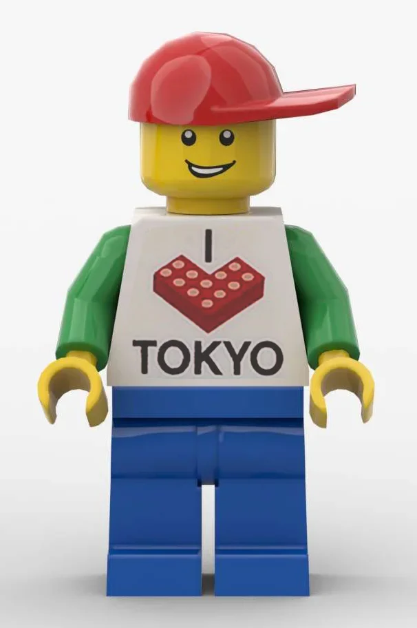 Homme avec inscription « I Brick Tokyo » (I Brick Tokyo Man)