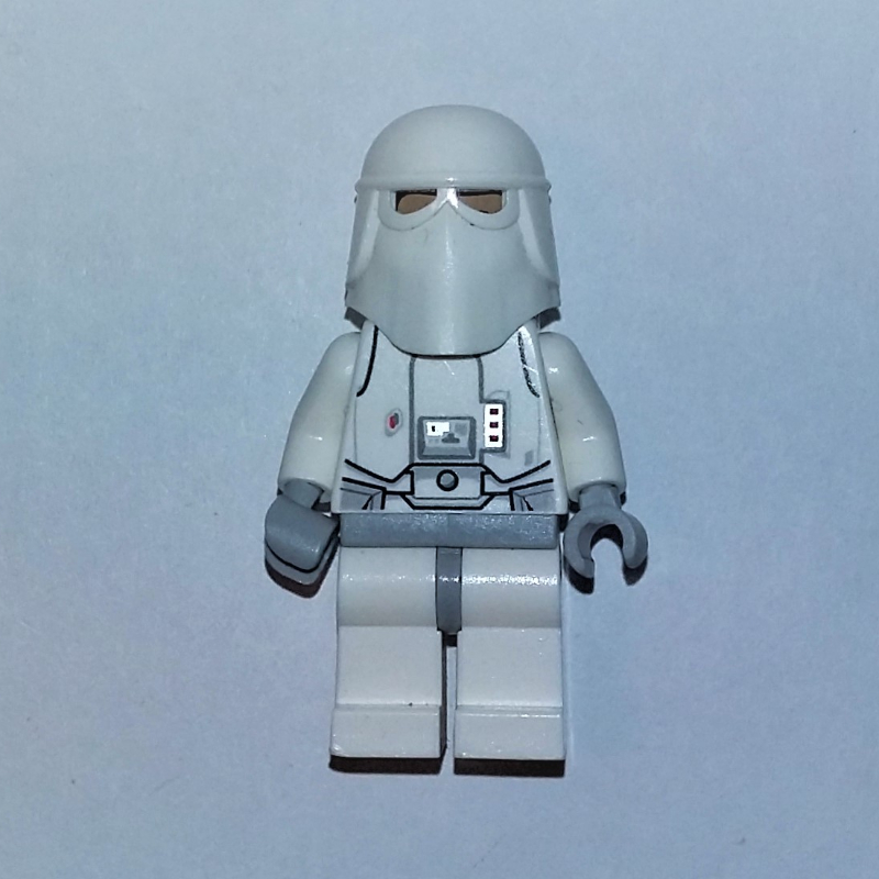 Soldat des neiges, hanches gris bleuté clair, tête noire imprimée, mains gris bleuté clair (Snowtrooper, Light Bluish Gray Hips, Printed Black Head, Light Bluish Gray Hands)