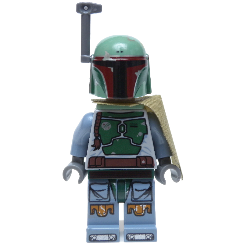 Boba Fett, casque, décolleté jetpack, épaulière vert olive, hanches vert foncé (Boba Fett, Helmet, Jetpack Neckwear, Olive Green Pauldron, Dark Green Hips)