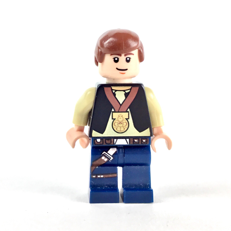 Han Solo, médaille imprimée, gilet noir (Han Solo, Printed Medal, Black Vest)