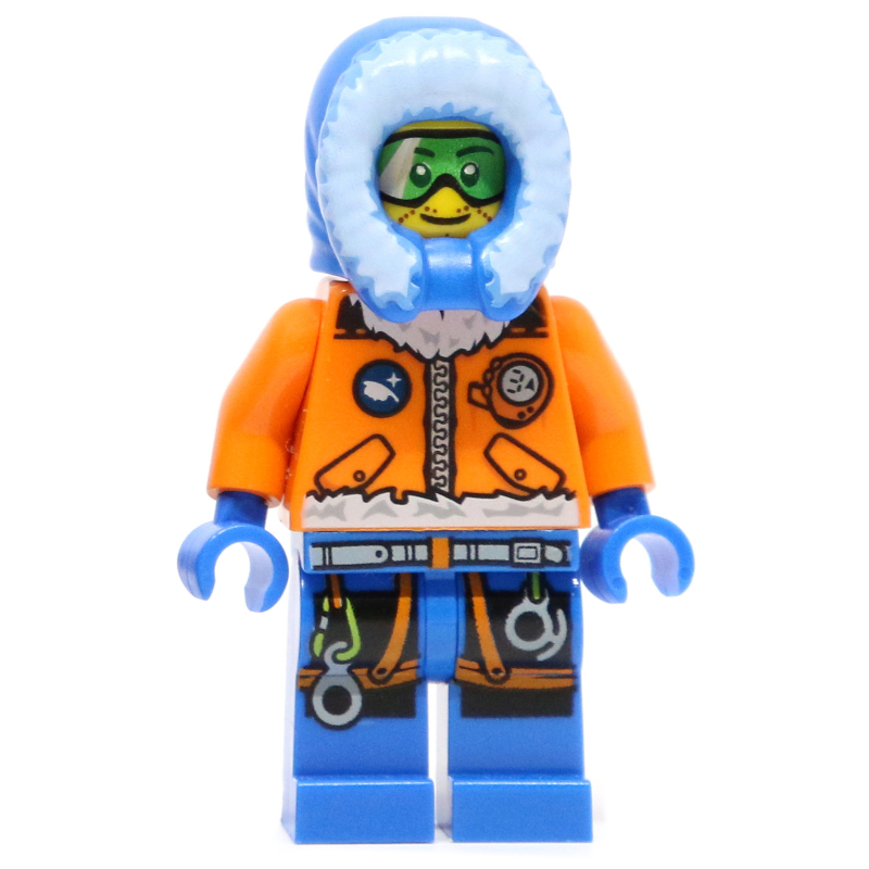 Explorateur arctique, capuche, lunettes vertes imprimées (Arctic Explorer, Hood, Printed Green Goggles)