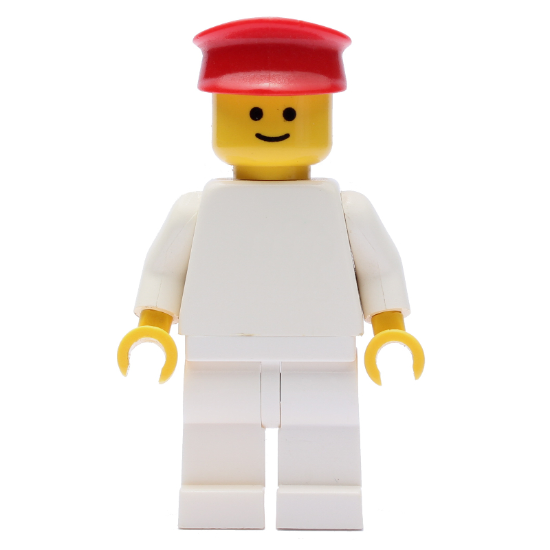 Homme - torse blanc, jambes blanches, chapeau rouge (Man - White Torso, White Legs, Red Hat)