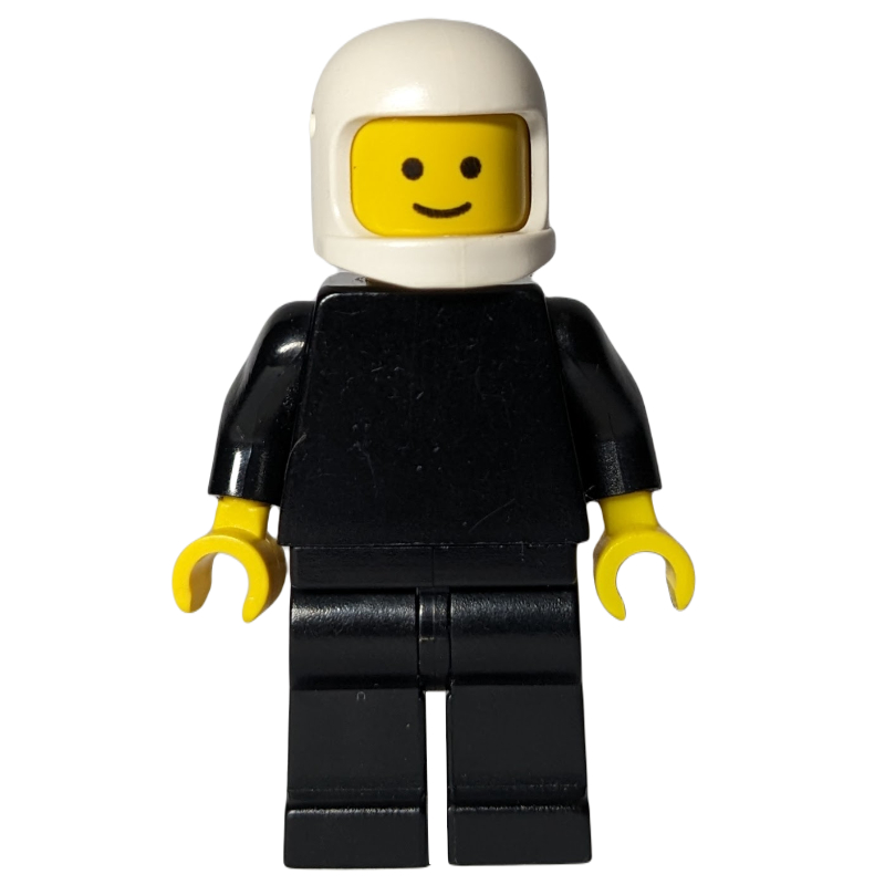 Policier, casque uni noir, blanc (193au casque) (Policeman, Plain Black, White Helmet (193au Helmet))