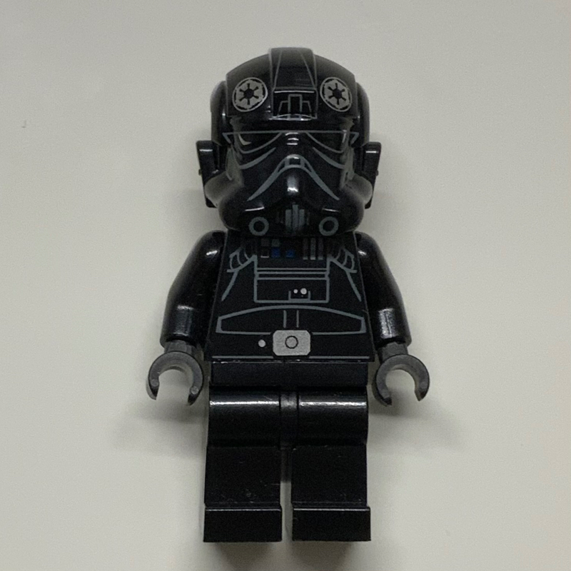 Pilote TIE, jambes unies, tête de nougat clair imprimé (rebelles) (TIE Pilot, Plain Legs, Printed Light Nougat Head (Rebels))