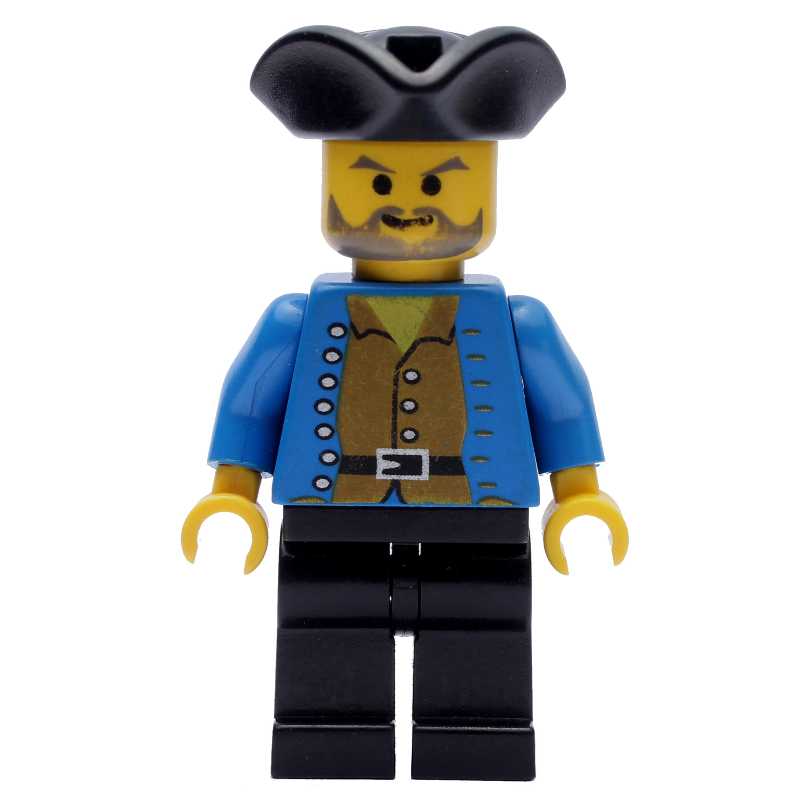 Pirate - chemise marron, jambes noires, tricorne noir (Pirate - Brown Shirt, Black Legs, Black Tricorne)