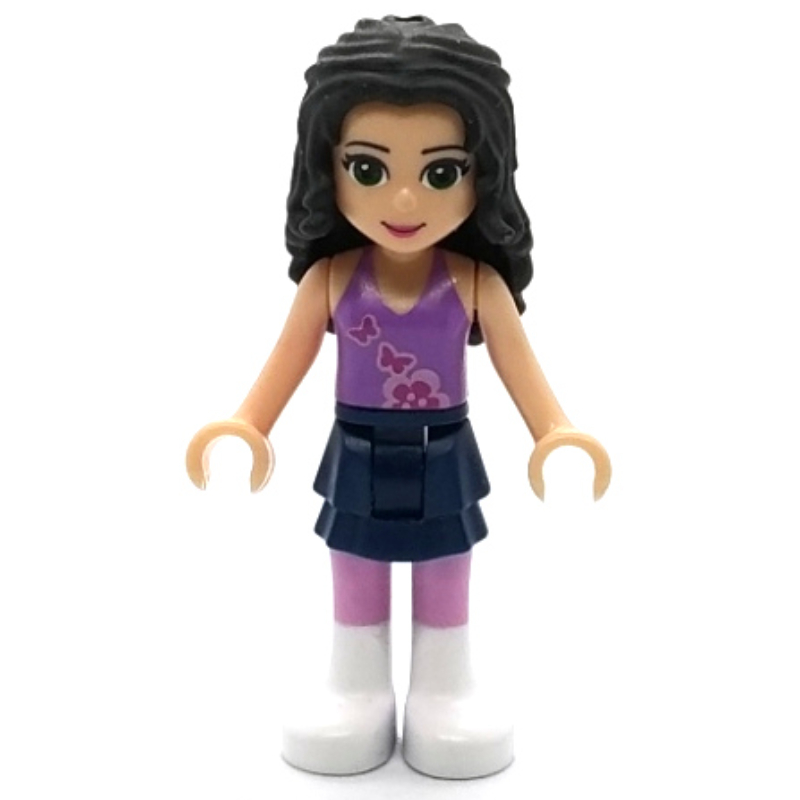 Emma — haut lavande, jupe bleu foncé (Emma - Lavender Top, Dark Blue Skirt)