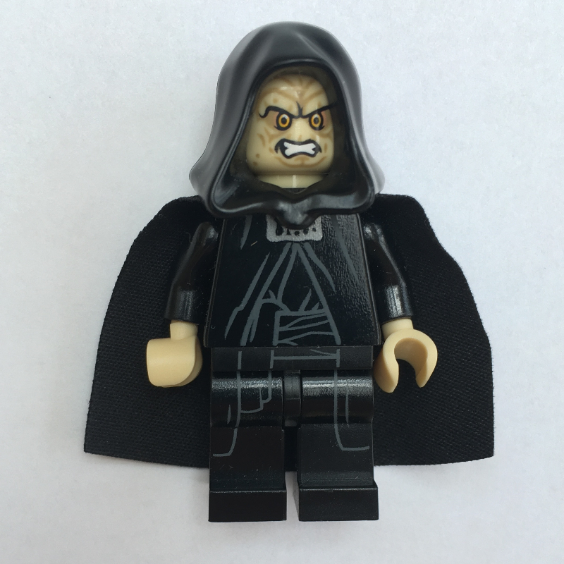 Empereur Palpatine, peau beige, dents serrées (50231 cape) (Emperor Palpatine, Tan Skin, Clenched Teeth (50231 Cape))