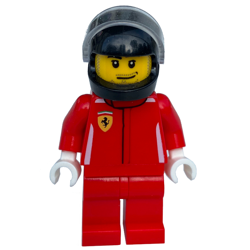 Pilote de course, torse rouge, jambes rouges, casque noir, ferrari 3 (Race Driver, Red Torso, Red Legs, Black Helmet, Ferrari 3)