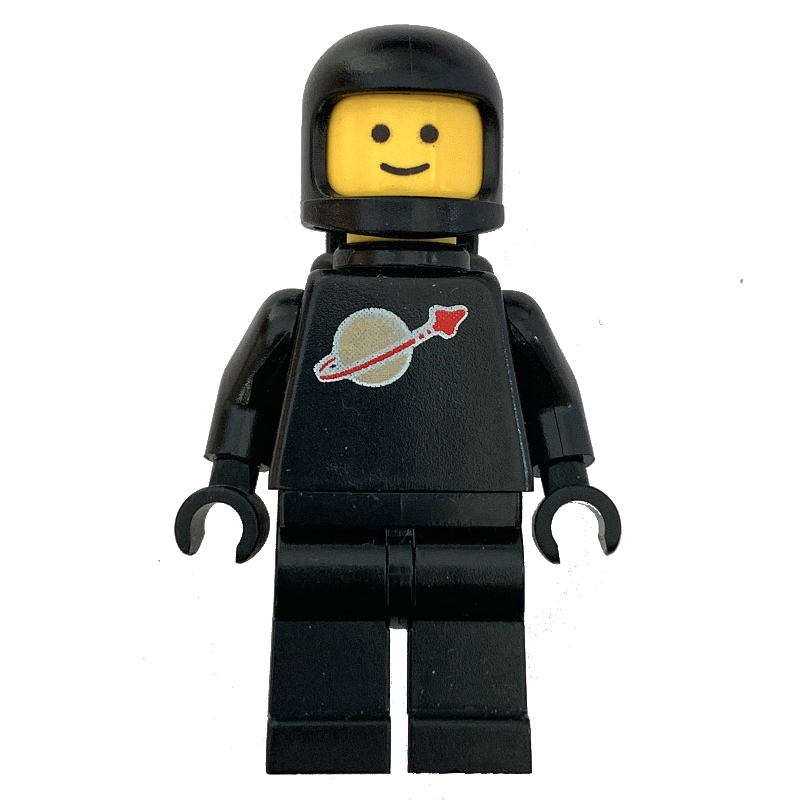 Astronaute classique, noir avec des réservoirs d'air (casque 3842b) (Classic Spaceman, Black with Airtanks (3842b Helmet))