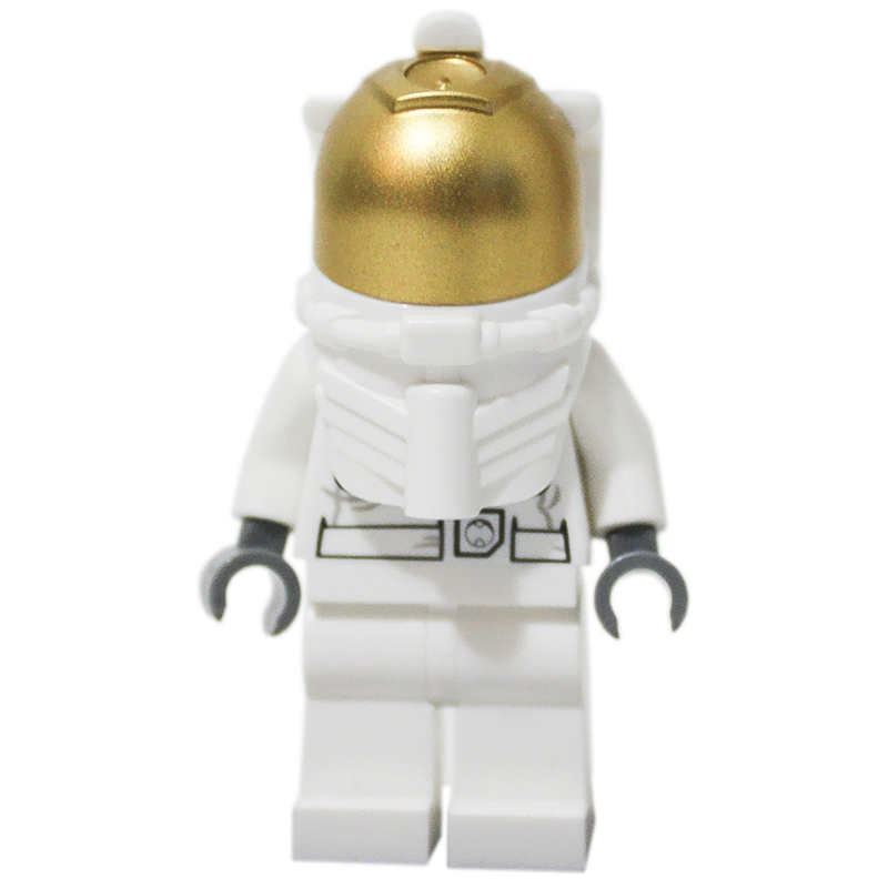 Astronaute, blanc, casque de plongée, visière dorée (Astronaut, White, Diver Helmet, Gold Visor)