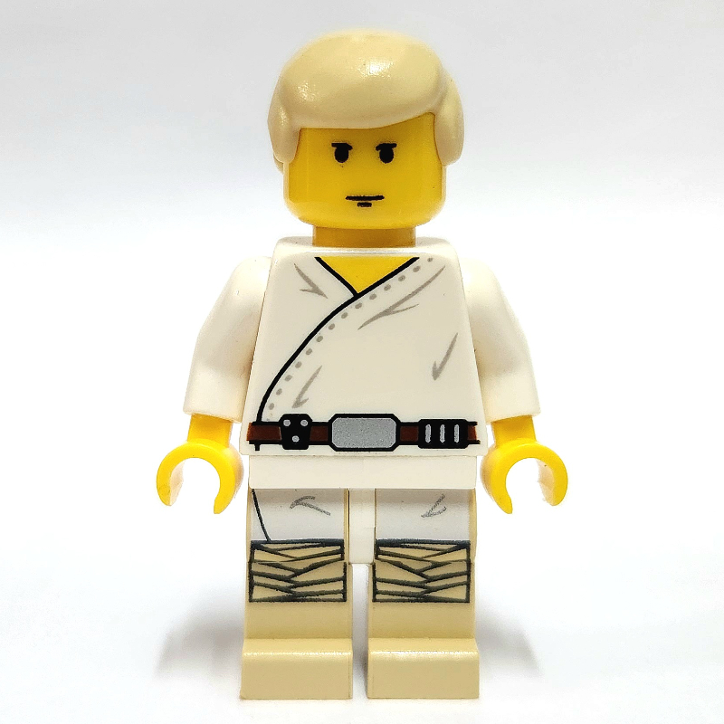 Luke Skywalker, robe blanche, peau jaune (3626c tête) (Luke Skywalker, White Robe, Yellow Skin (3626c Head))
