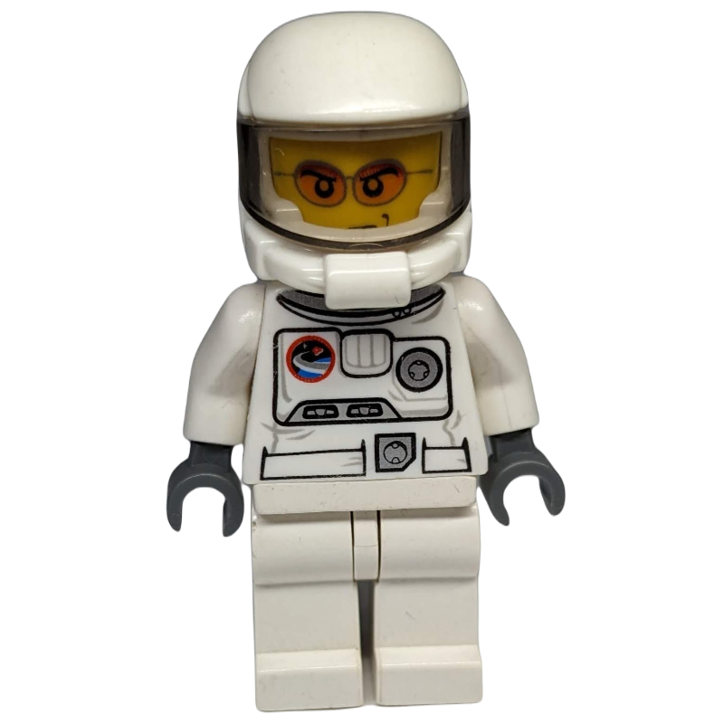 Astronaute, blanc, casque spatial avec visière transparent-brun, lunettes de soleil orange (3626b tête) (Astronaut, White, Space Helmet with Trans-Brown Visor, Orange Sunglasses (3626b Head))