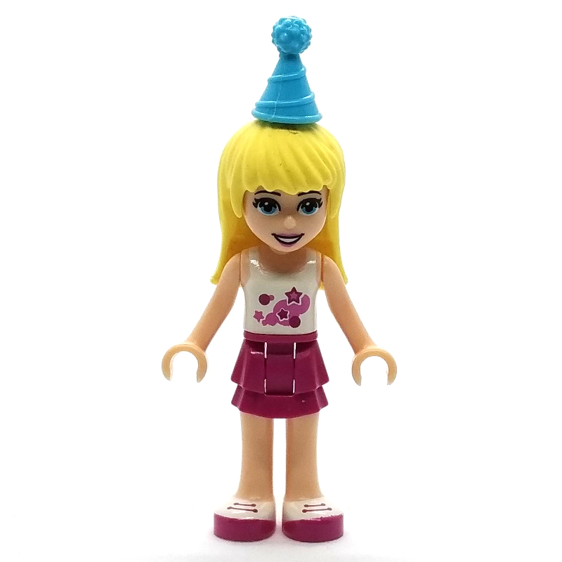 Stephanie — haut blanc, jupe magenta (Stephanie - White Top, Magenta Skirt)