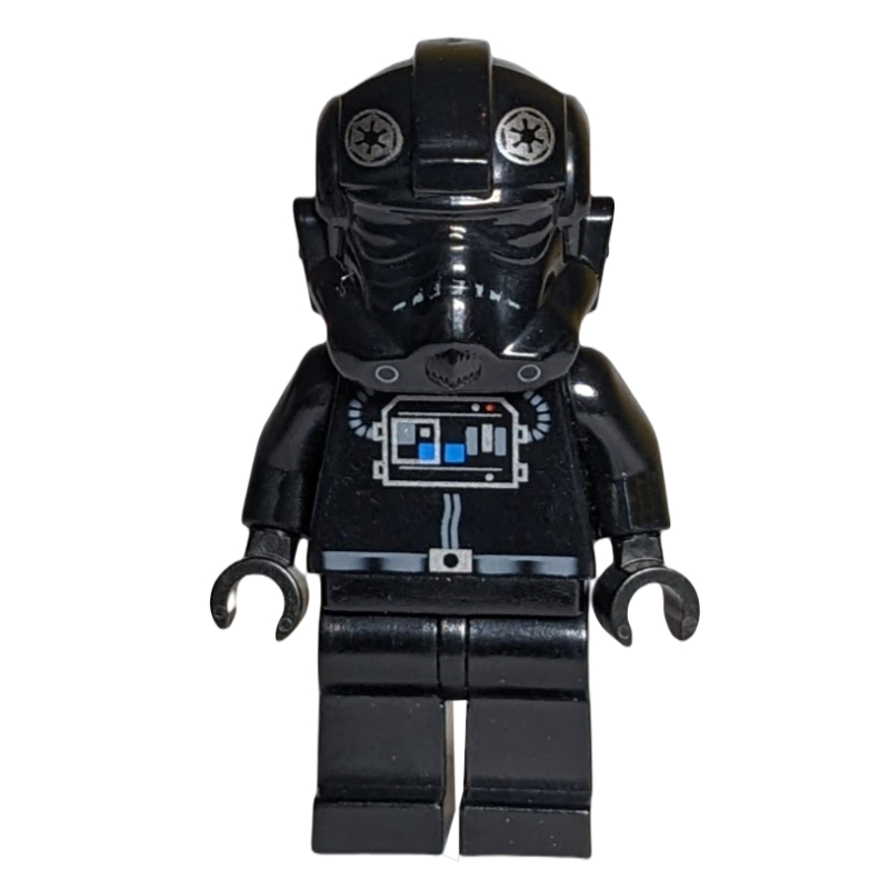 Pilote TIE, jambes unies, tête noire imprimée (TIE Pilot, Plain Legs, Printed Black Head)